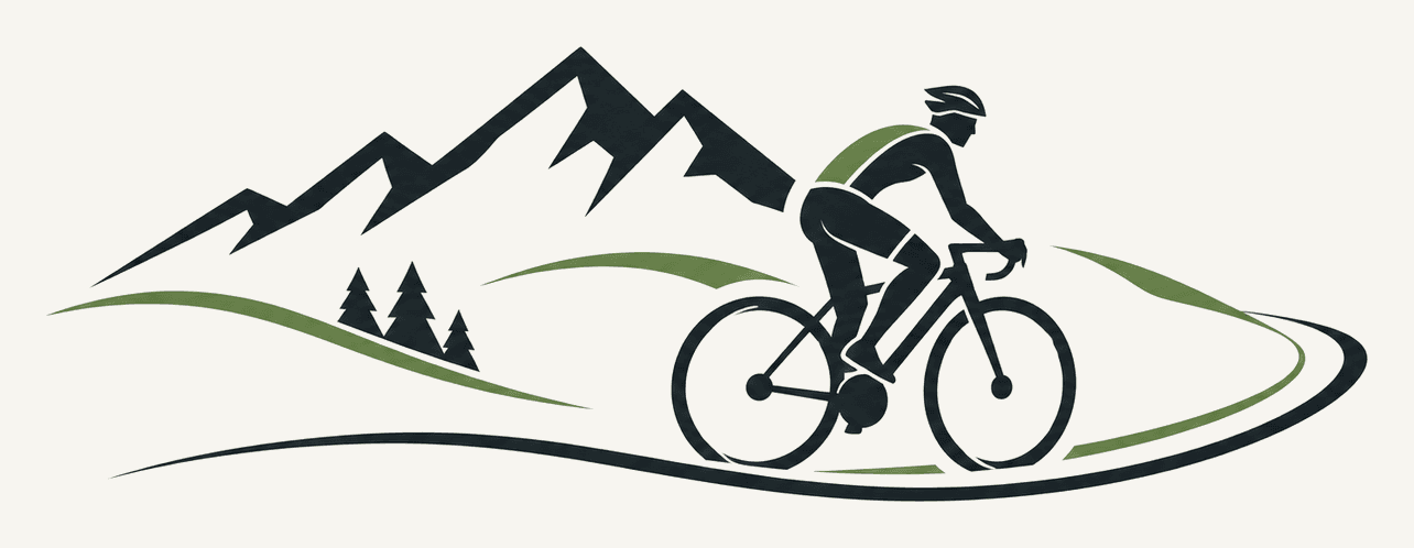 Ilustracja rowerzysty na ścieżce na tle Tatr
